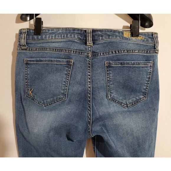 Kut from the Kloth Connie Distressed Frayed Hem Skinny Ankle Jeans Womens 10 - Picture 5 of 9